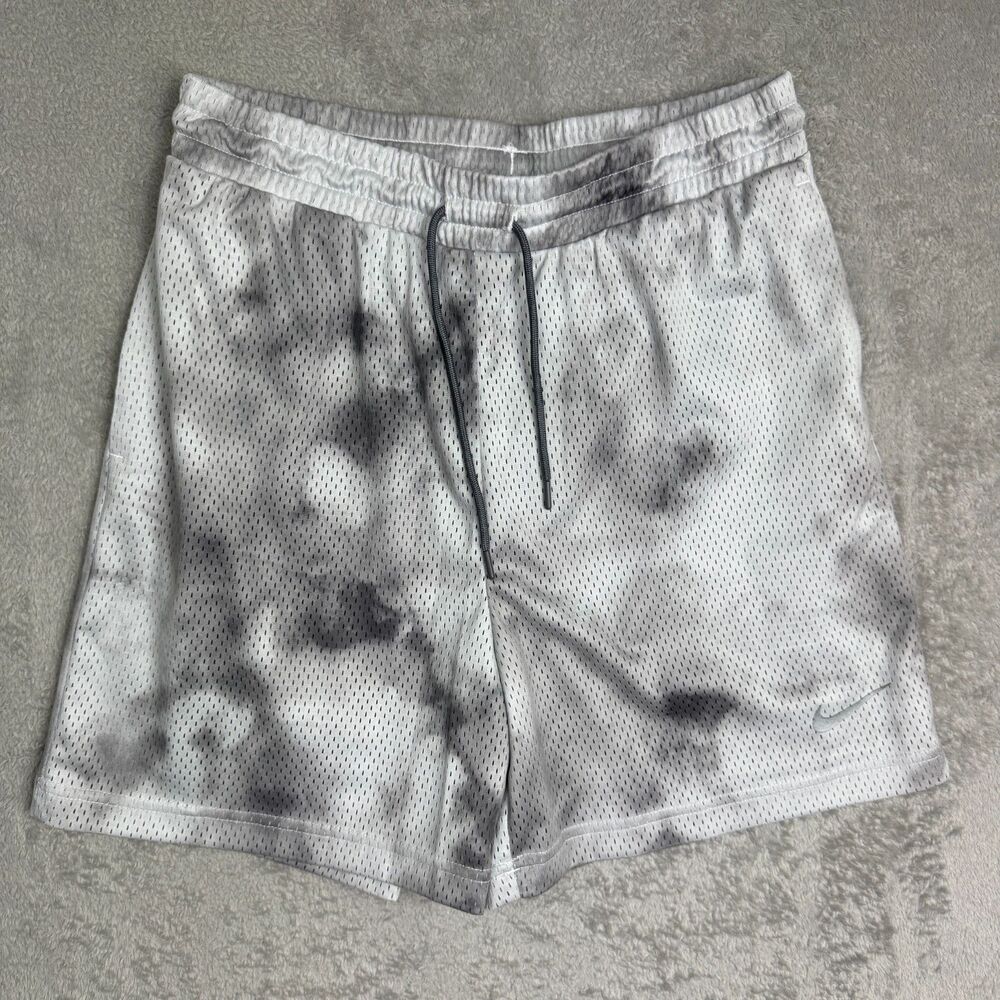 Nike Sportswear Icon Clash Shorts Womens Small Smoke Gray Logo Mesh Relaxed Fit